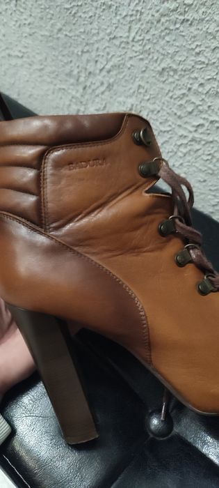 Botki damskie skórzane Badura