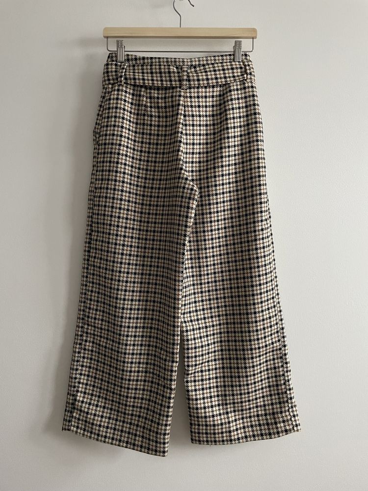 Spodnie kuloty w kratę H&M r. 36