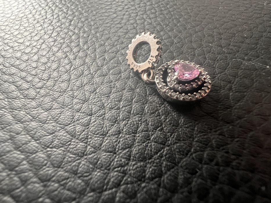 #zawieszka charms serxe różowe do bransoletki styl pandora