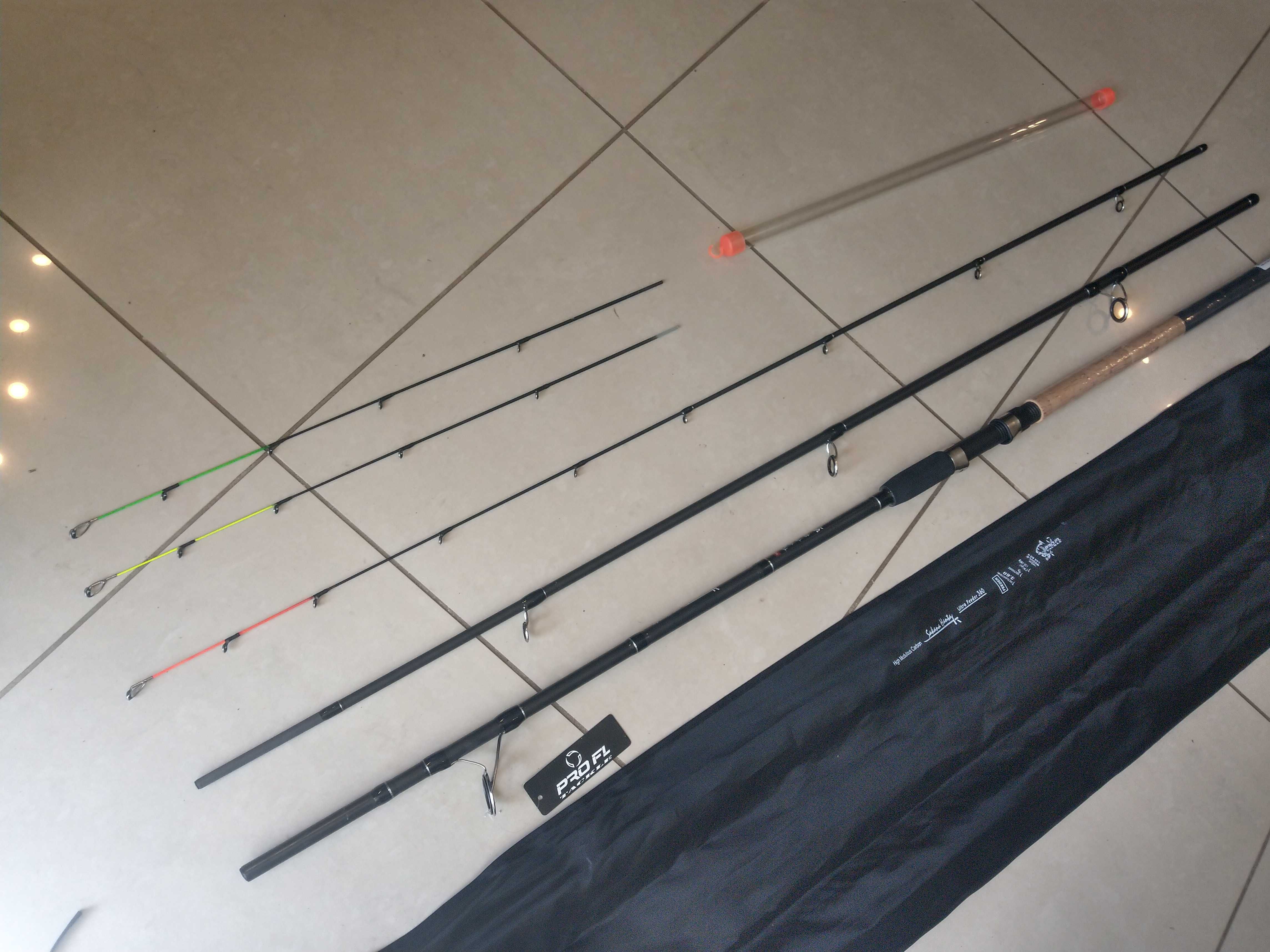 FL Sakana Hanta Ultra Feeder 6,60m c.w. do 120g węglowy 3 szczytówki