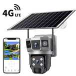 Zewnętrzna kamera solarna 4G karta SIM 4K TRZY EKRANY 8MP