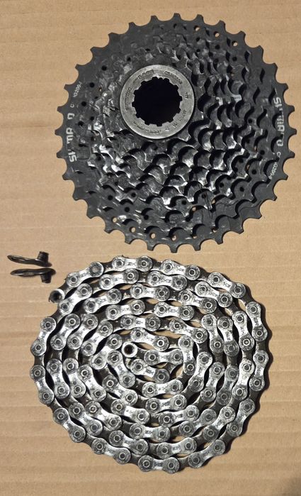 Zestaw SHIMANO kaseta 9 biegów CS-HG200-9 + łańcuch CN-HG53