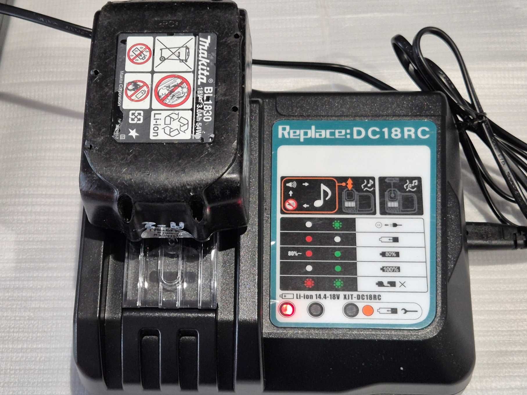 Szybka ładowarka li-ion do baterii MAKITA DC18RC 14,4-18 V 3,5 A