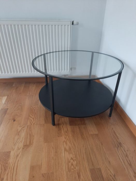 Stolik kawowy czarny szklany