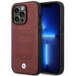 Etui BMW Leather Seats Pattern MagSafe na iPhone 14 Pro - burgundowe
