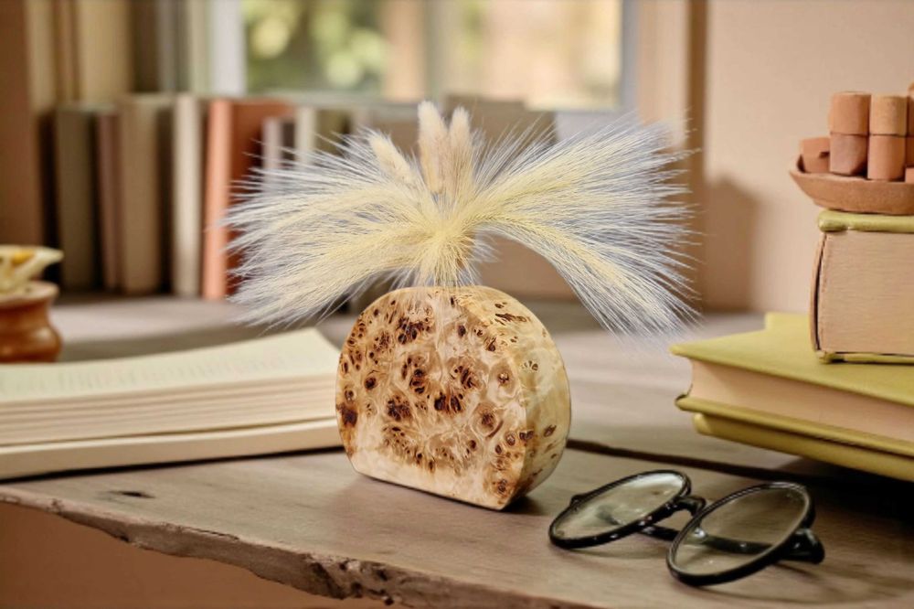 Wazonik, wazon drewniany 13x11 cm – dekoracja, prezent