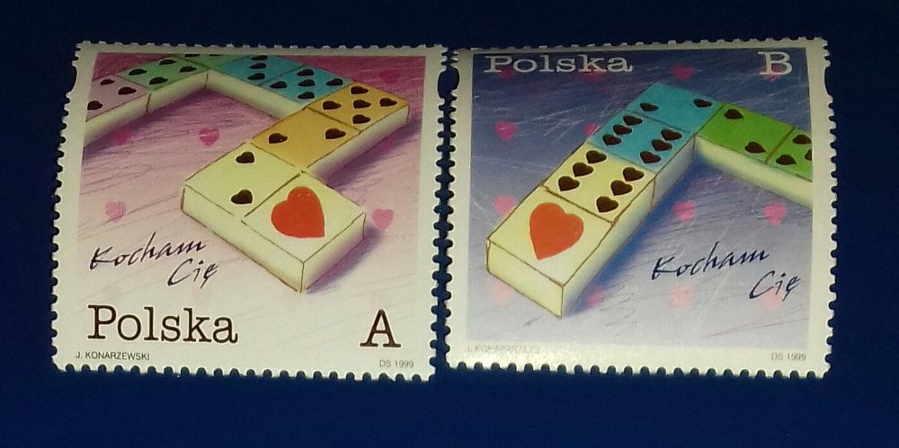 Kocham Cię - znaczki pocztowe - 1999