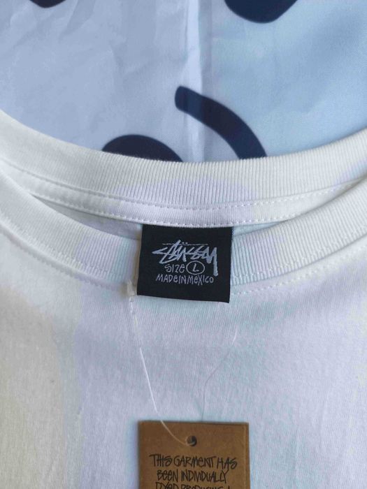 Stussy Męska Biała Koszulka z Nadrukiem L