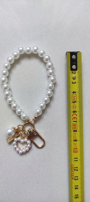 Dwa Breloki Ozdoby Perełki do Torebki Pasuje do Longchamp