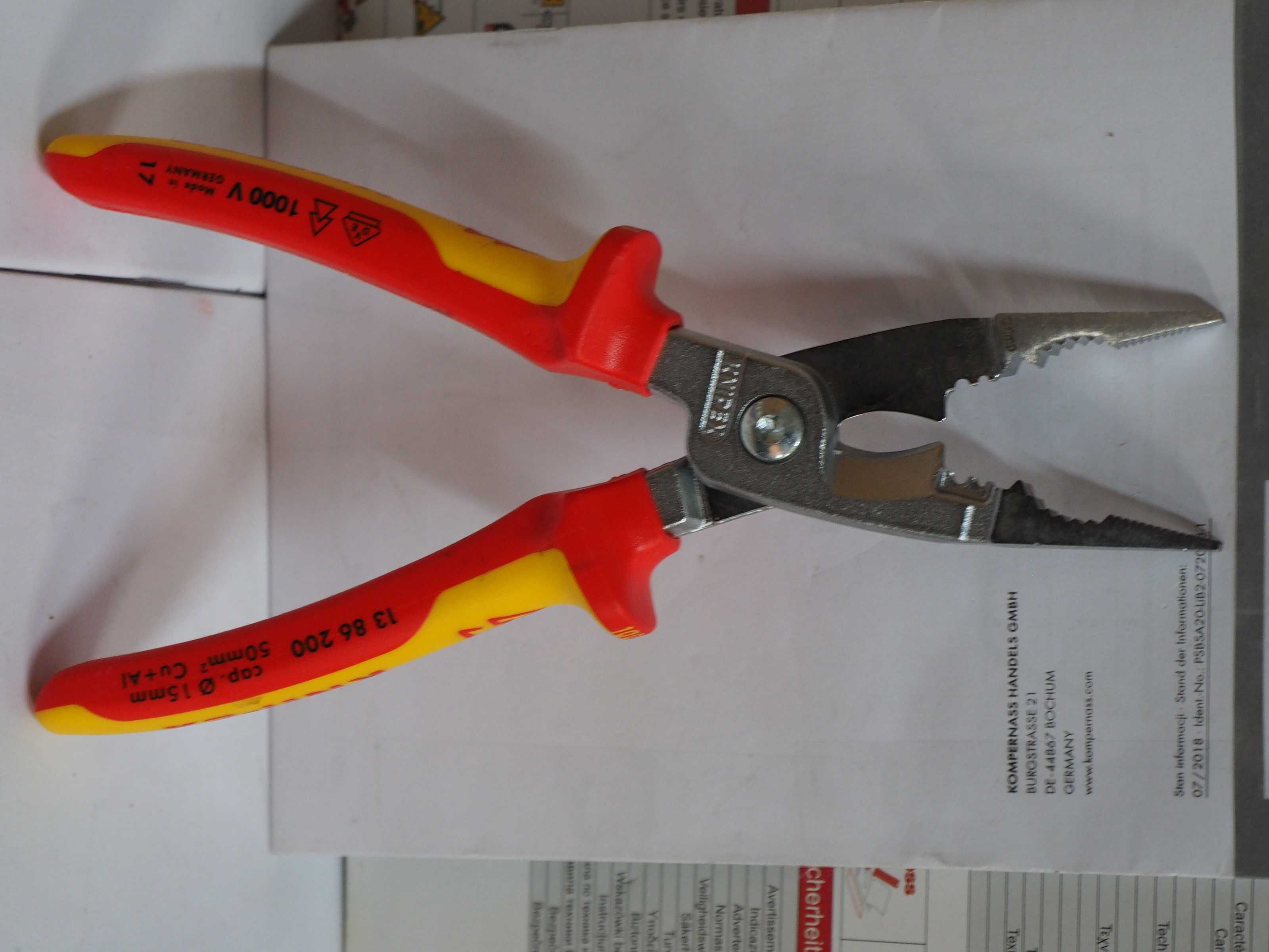 KNIPEX szczypce obcęgi  13.86.200 do 1000v elektryczne 6w1