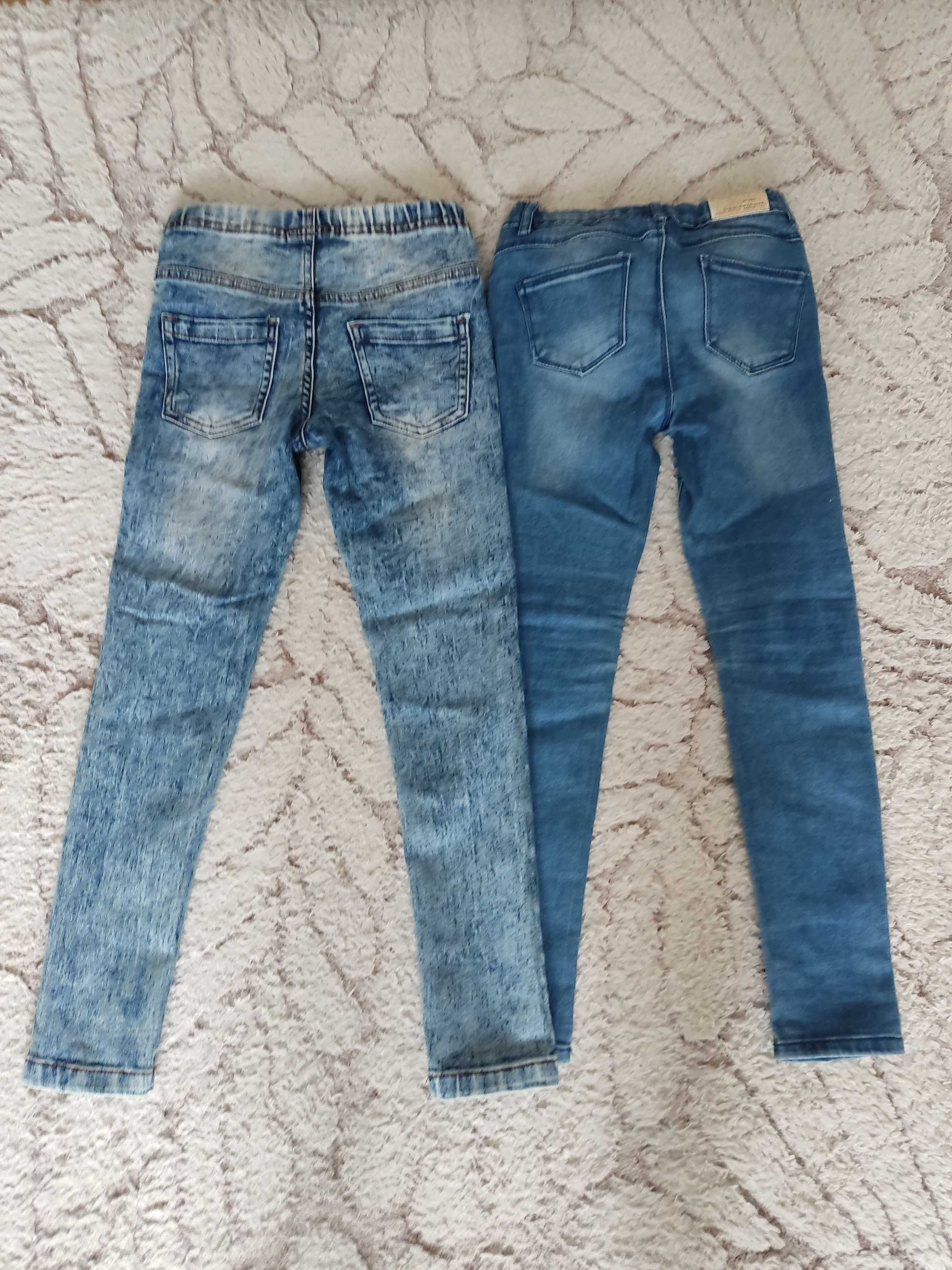 Spodnie rurki rozm 128 jak nowe Reserved little kids 2szt