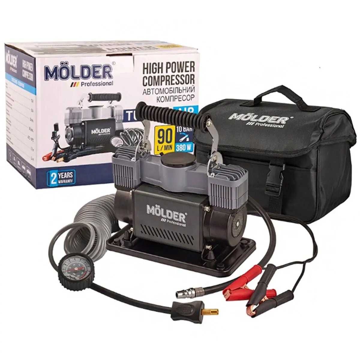 Компресор автомобільний Molder Turbo Air 12В 10Атм 90 л/хв АКБ MA25300