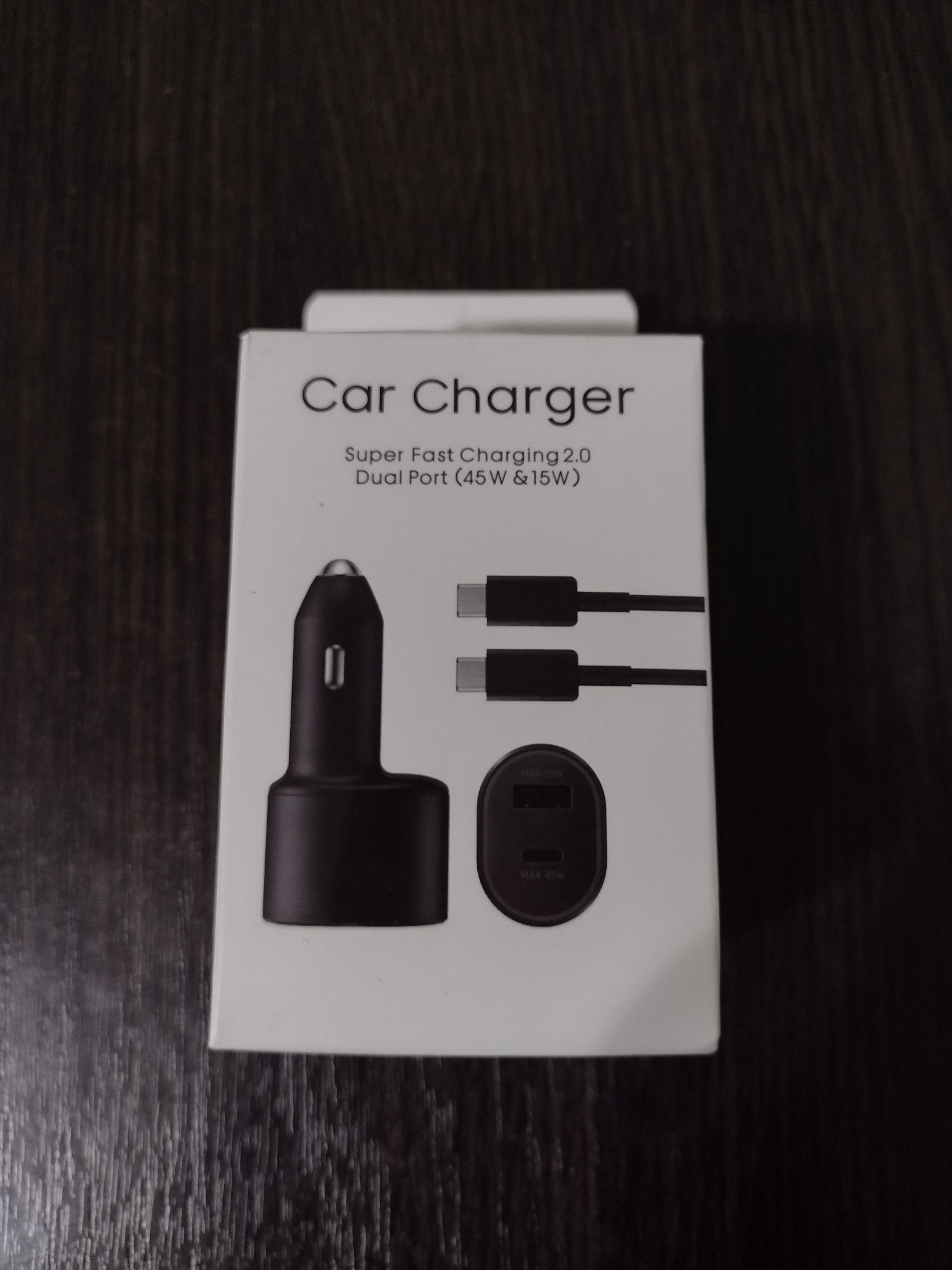 Авто зарядка для Samsung Super Fast Dual Car Charger EP-L5300.(45w.15w