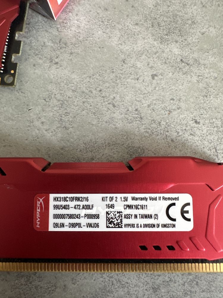 Pamięć RAM Kigston HyperX Fury DDR3 16GB (2x8GB) 1866MHz CL10