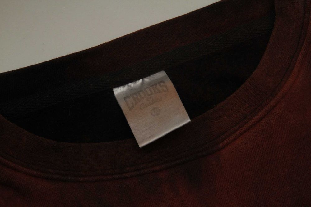 Crooks & Castles рр S толстовка из хлопка Bleach Dyed Stussy sour