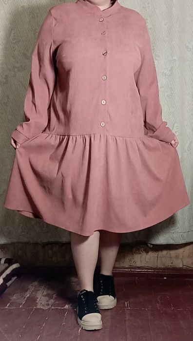 Жіноча вельветова сукня великого розміру