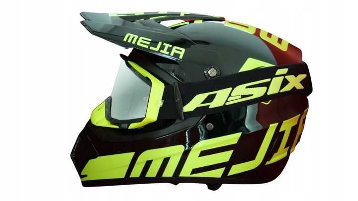 GOGLE Cross Quad ATV Niebieskie LUSTRO Etui Microfibra