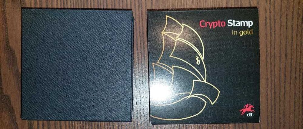 CRYPTOSTAMP selo ctt caravela em OURO C/estojo e certificado - 2023