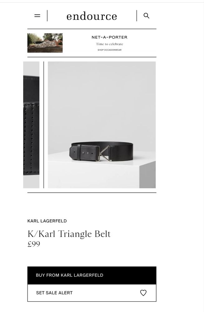 Широкий шкіряний ремінь пояс karl lagerfeld k/karl triangle belt