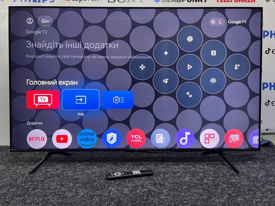 Телевізор 55» дюймів TCL 55T8B 4K QLED, Smart TV, 144Hz
