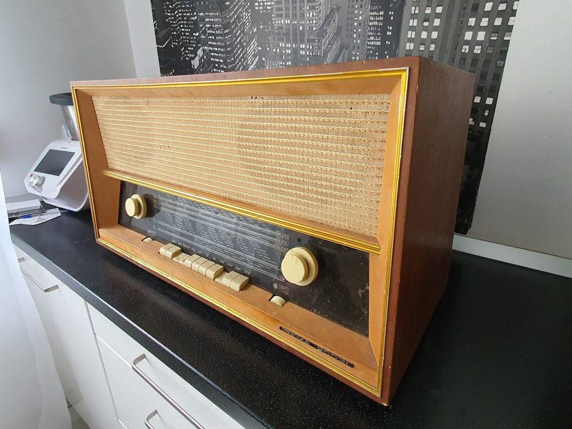 Radio lampowe Rema 2003, prl, vintage, art deco