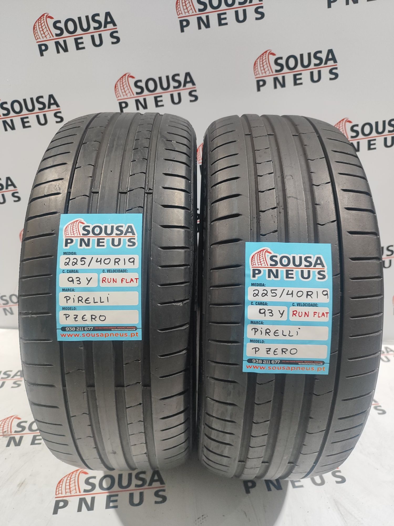 2 pneus semi novos 225-40R19 Pirelli RFT - Oferta dos Portes