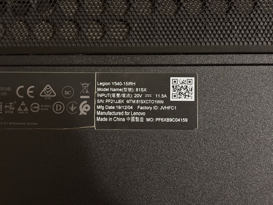 Lenovo y540-15irh 144hz 1660ti i5-9300H