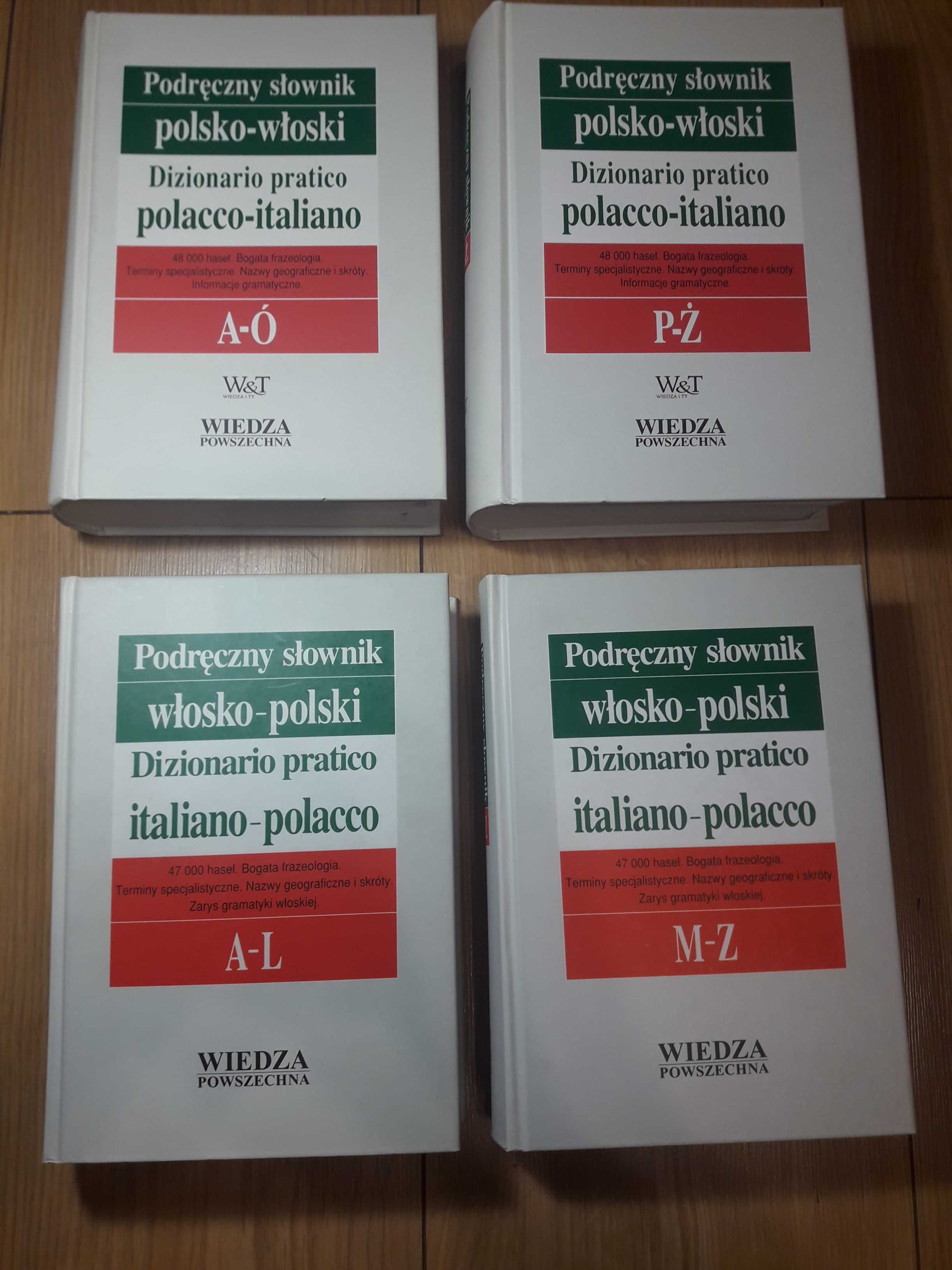 Podręczny słownik  polsko-włoski oraz włosko-polski Tomy 2+2