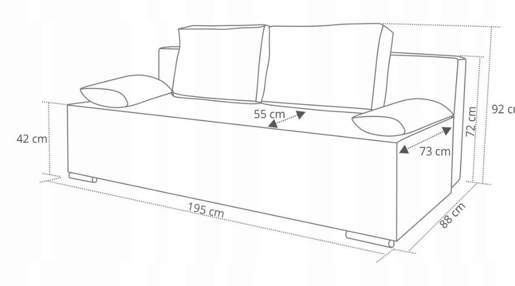 Sofa kanapa łóżko 140 x 200 z pokoju dziecka 50% taniej nowa