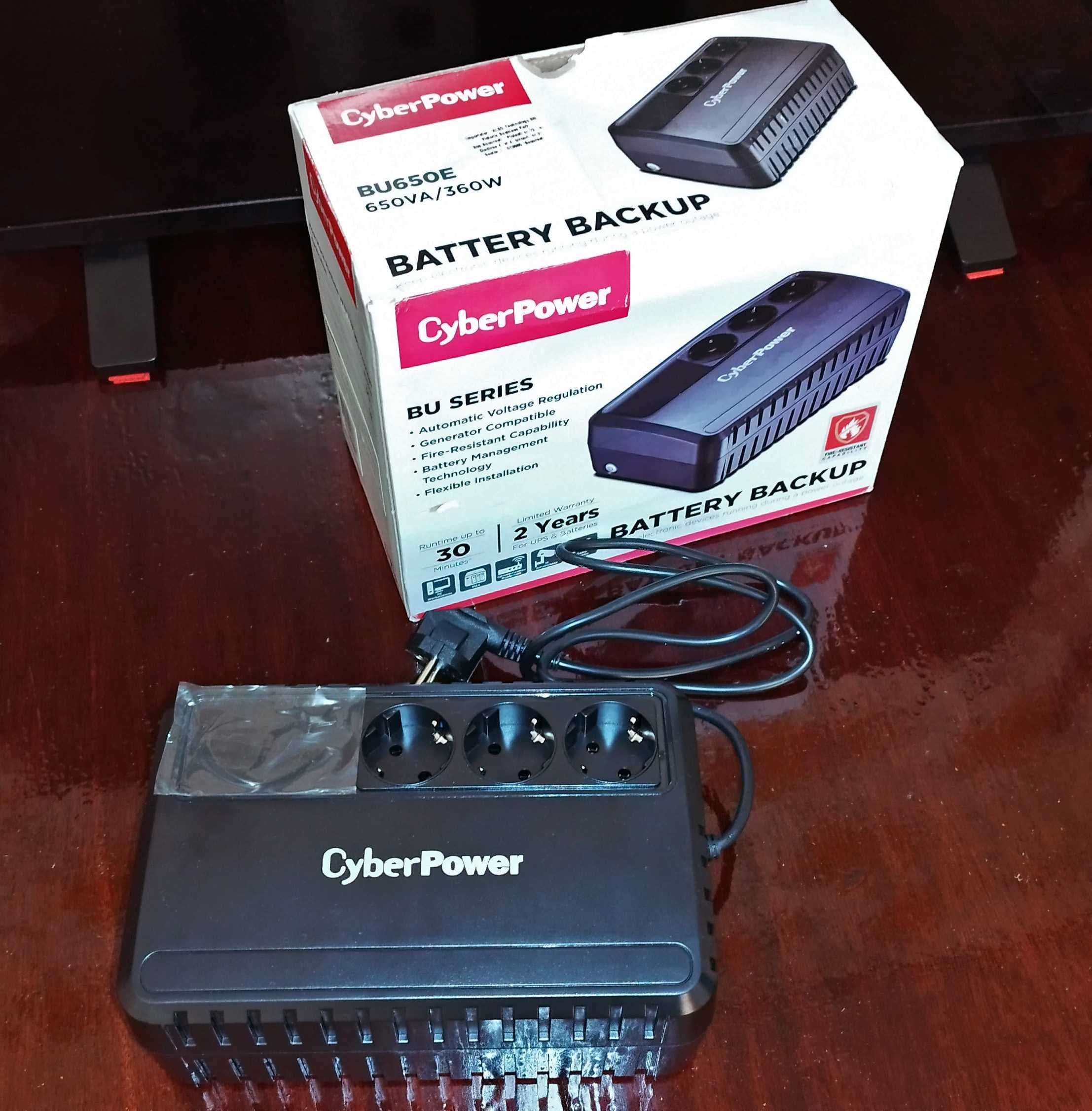 Джерело безперебійного живлення CyberPower UPS BU650E (бесперебойник)
