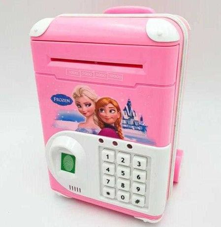 Копилка сейф, детский банкомат с кодовым замком Холодное сердце Frozen