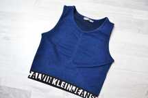 Calvin Klein Jeans S/M bluzka sweter kamizelka granatowa