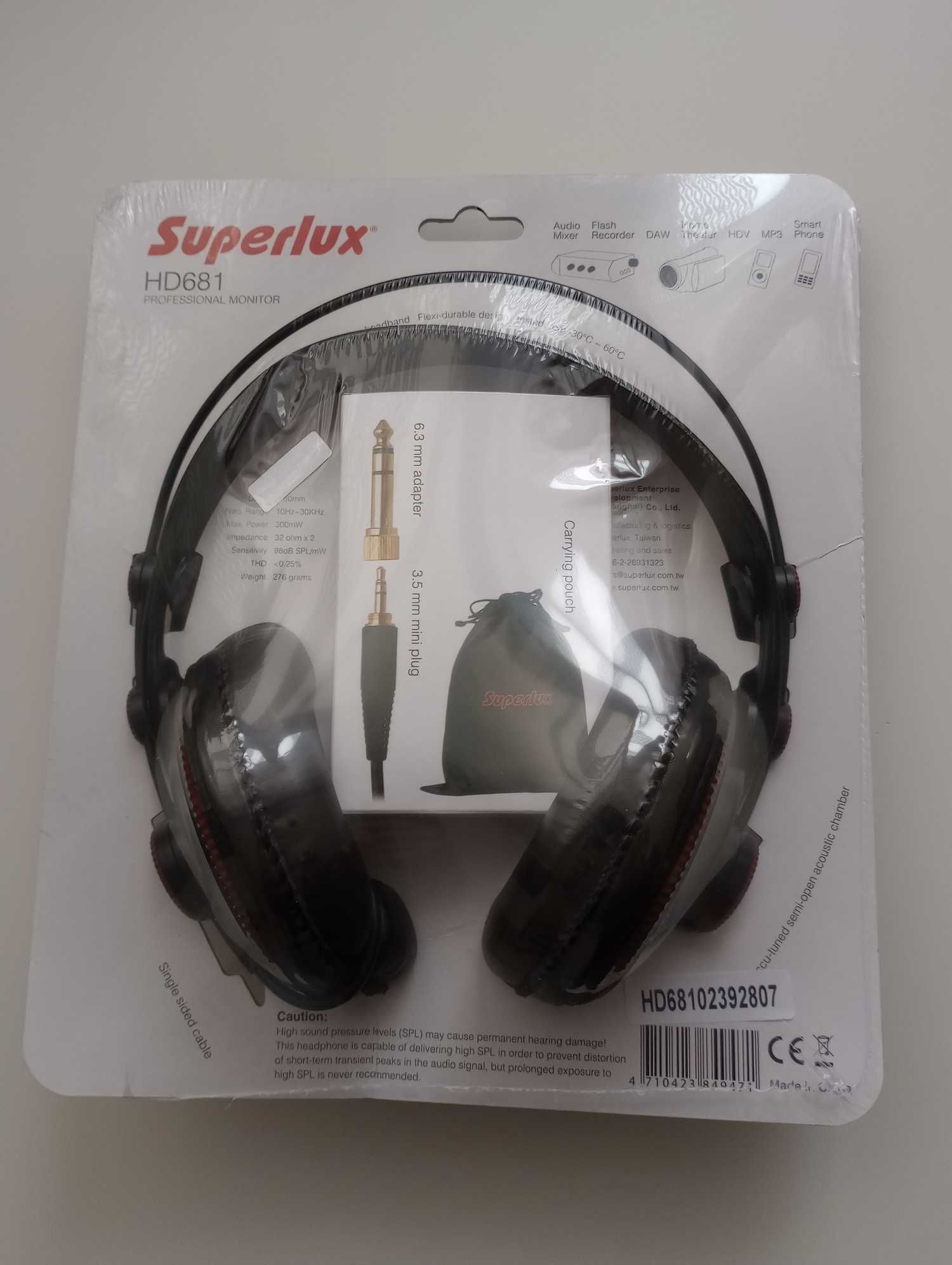 Słuchawki Superlux HD681  HI-FI studyjne monitory