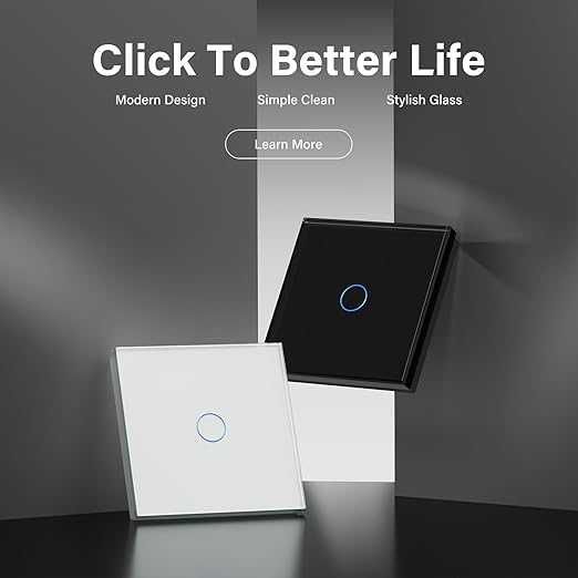Szklany dotykowy włącznik światła – nowoczesny design i wygoda