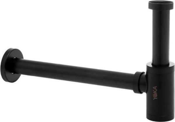 Сифон універсальний для умивальника Yoka BLACK MAT CLICK-KLAK