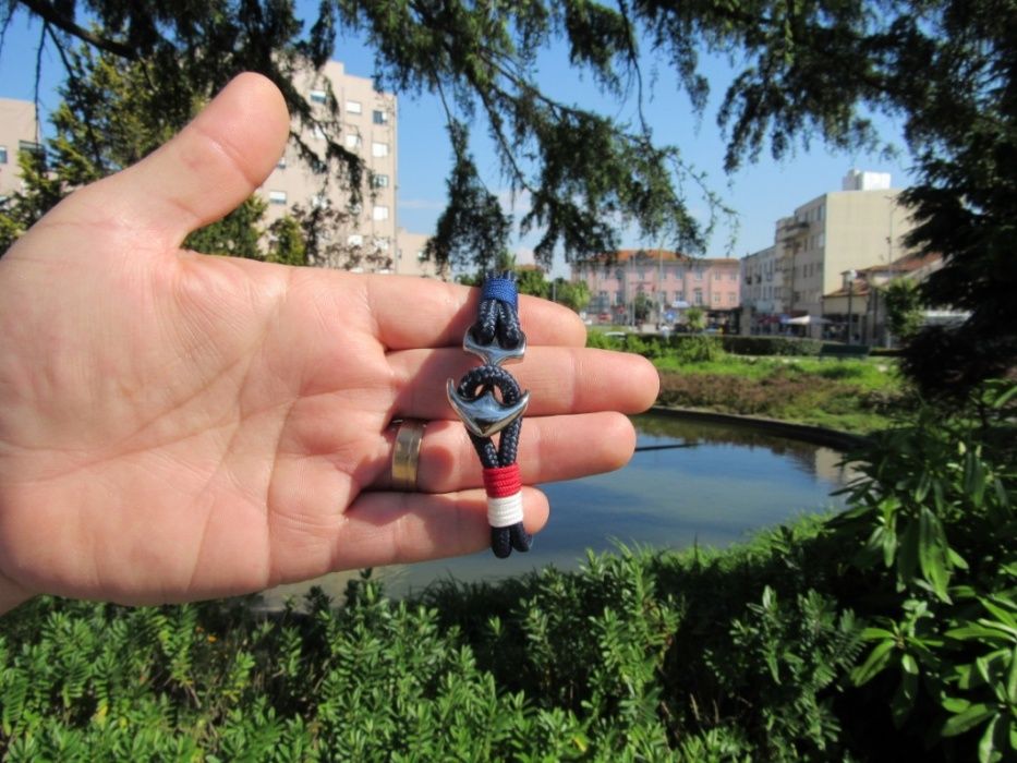 Pulseira Masculina com Âncora em Aço Inoxidável 316l