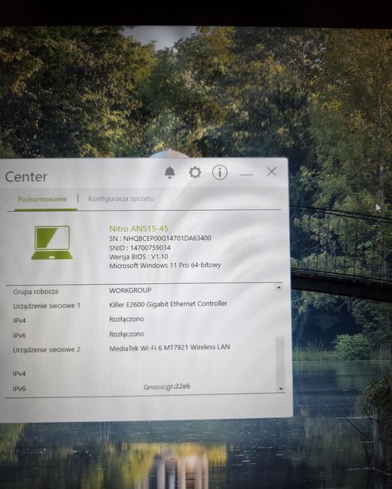 Acer nitro an515-45 (jak nowy)