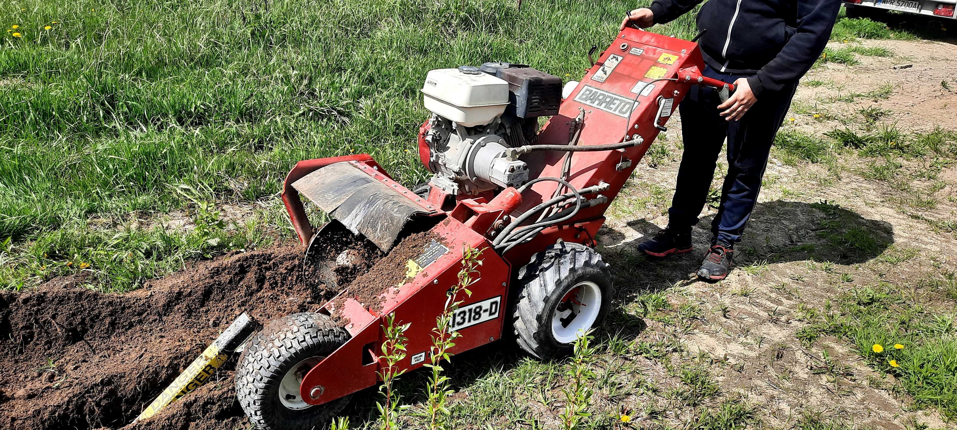 Trencher napęd hydrauliczny wypożyczalnia koparka łańcuchowa najlepsza