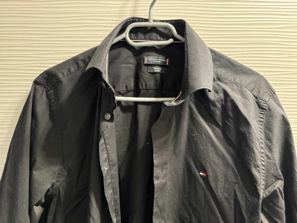 Tommy Hilfiger koszula czarna rozm 40 kołnierzyk 15 2/4