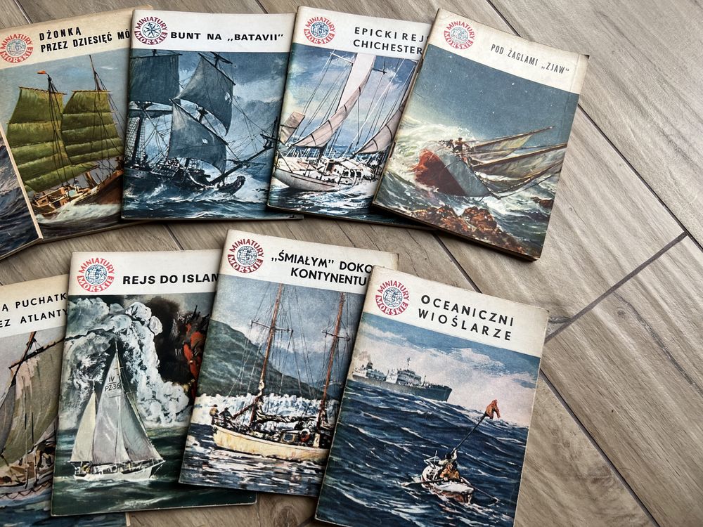 Książki Miniatury morskie seria Żeglarze siedmiu mórz 14 szt.