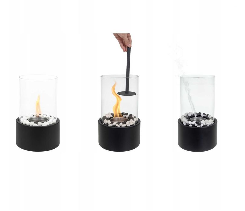 Biokominek – Wolnostojący, Bezdymny, na Bioetanol + Kamyczki Gratis