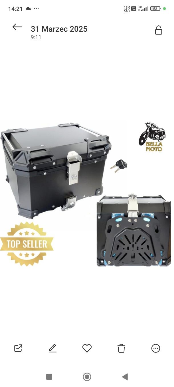 Kufer Aluminiowy Tył Xl 56 Litrow Zamki Plyta Adv Xl Gs Xt Dr Dl Tiger