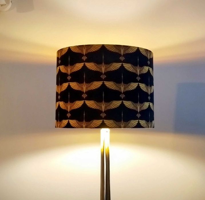 Welurowy abażur "Żurawie" 27cm x 36cm