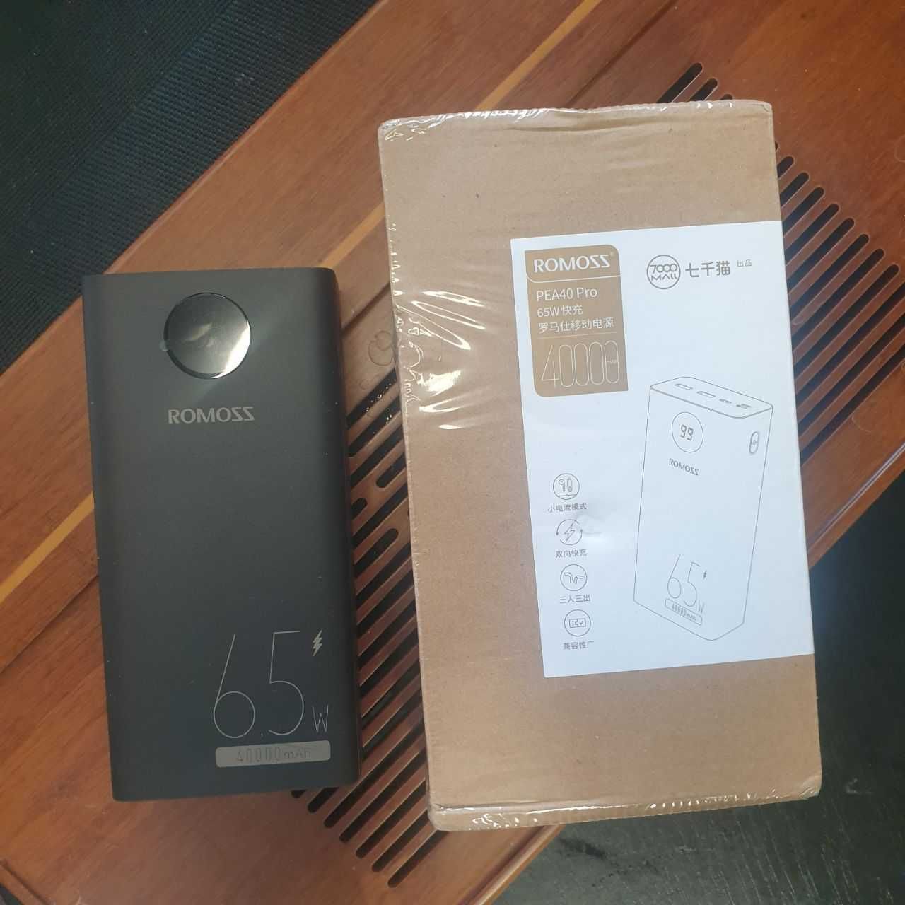 Павер банк - справжній ROMOSS PEA40 Pro 65W 40000mah Power Bank