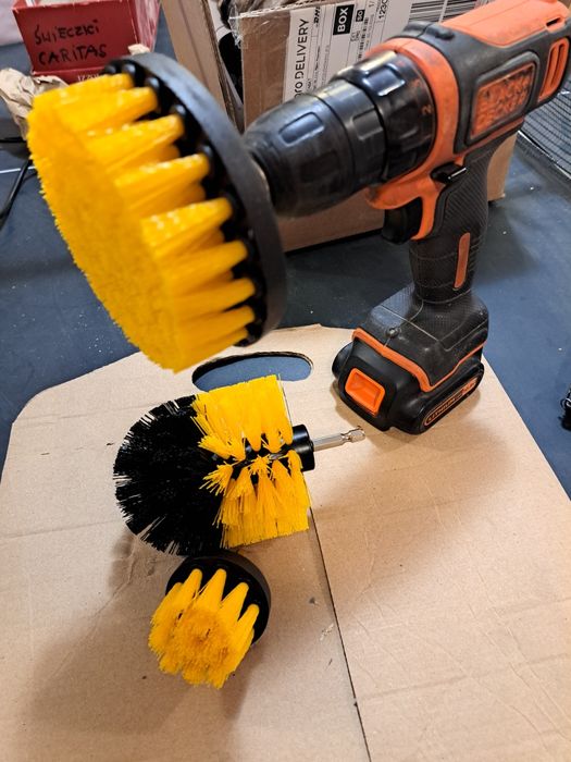 Szczotki na wkretarke Nowe komplet 3 sztuk