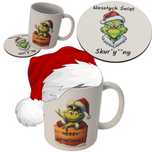 Zestaw Kubek i Podkładka pod kubek GRINCH zestaw świąteczny na stół
