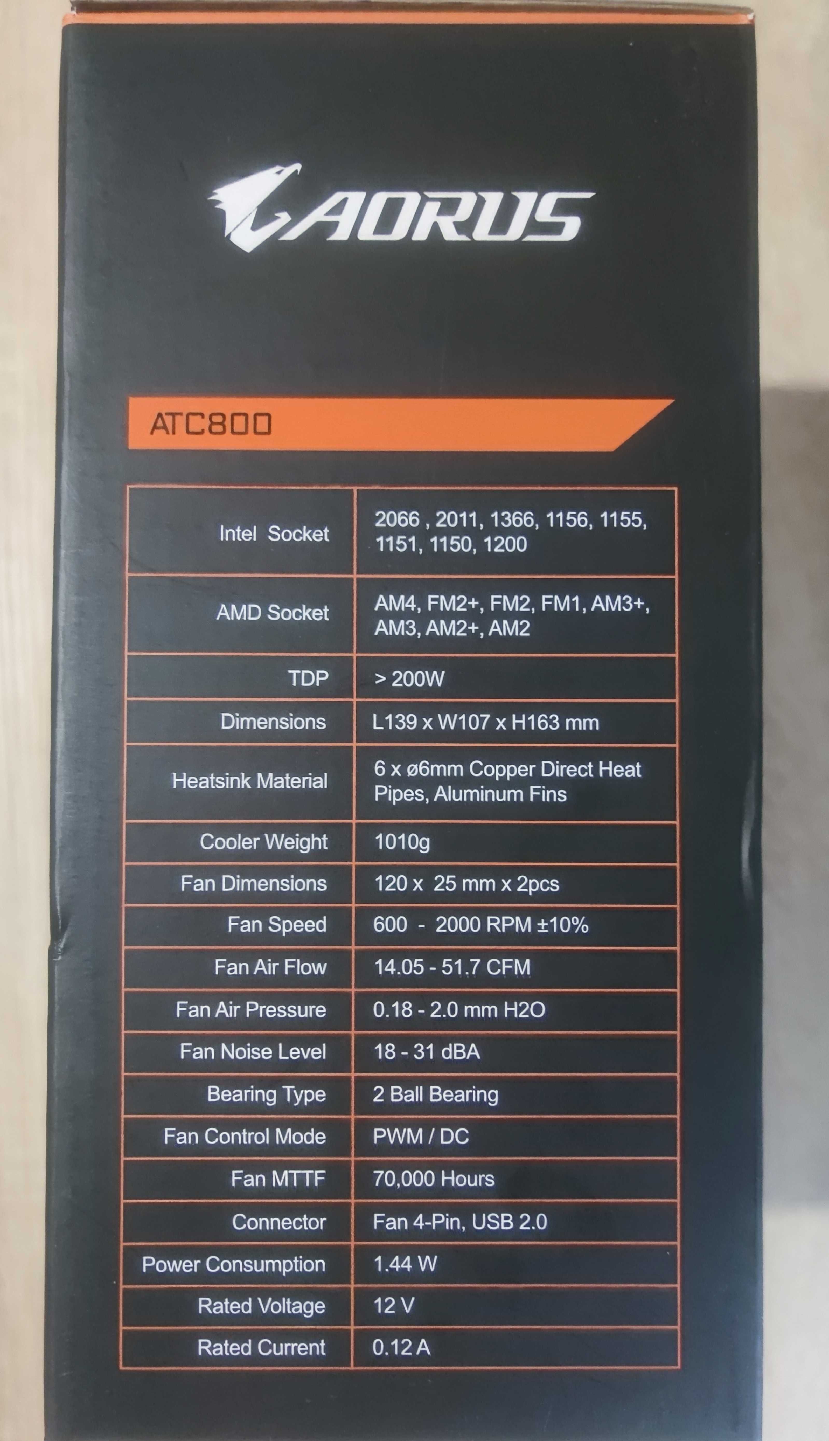 Кулер Gigabyte Aorus ATC800