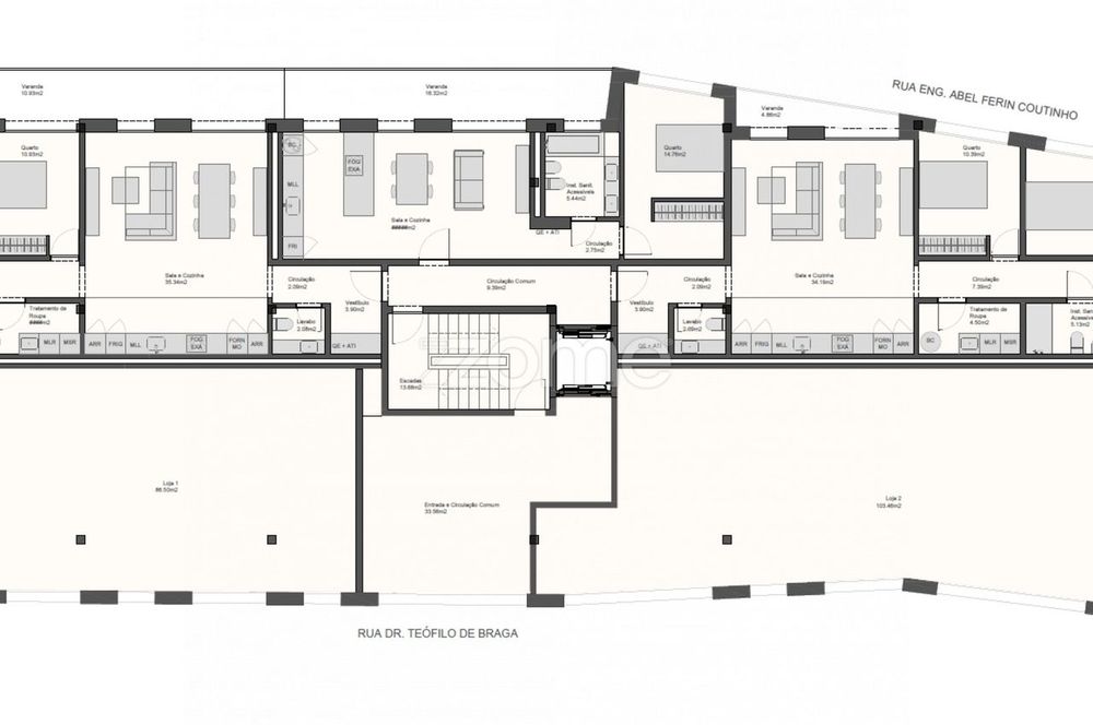 Conjunto 4 prédios urbanos