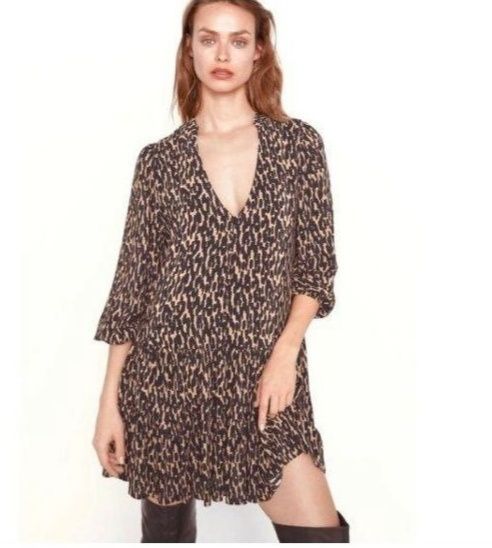 Платье Zara леопардовое, М-L