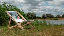 Leżak plażowy drewniany z NADRUKIEM lub BEZ